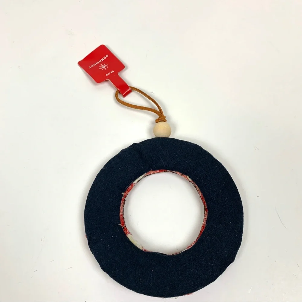 TARGET Letter O Plaid Fabric Christmas Ornament